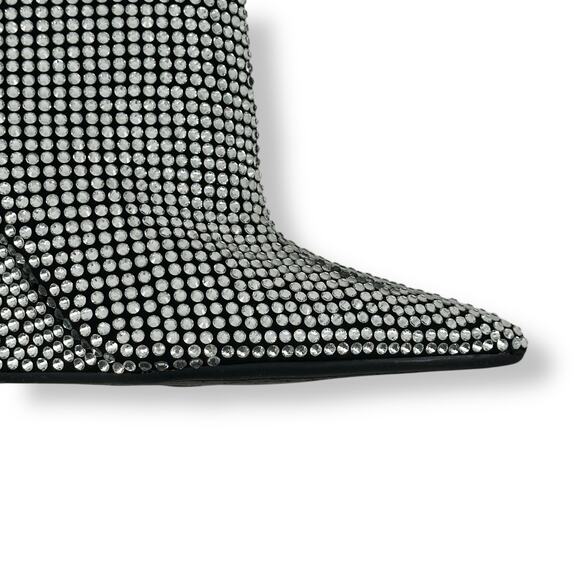 Gianni Bini Gabor Rhinestone Wedge Heel Knee Boots Womens Size 6.5 Pointy Toe - Picture 5 of 14